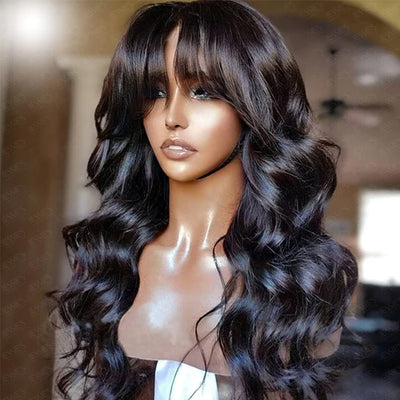 Body Wave Wig With Bangs